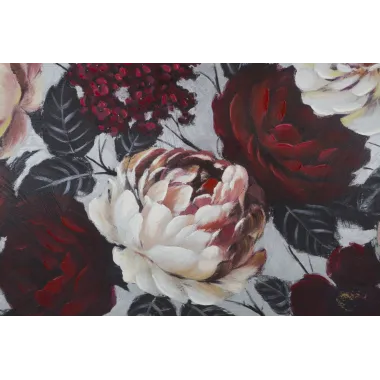 OBRAZ NA PŁÓTNIE WHITE/RED FLOWER LIGHTBACK 150X3,8X76 cm